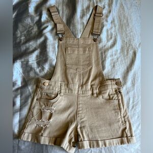 DOLLHOUSE FITTED SHORTALLS KHAKI SIZE 5
